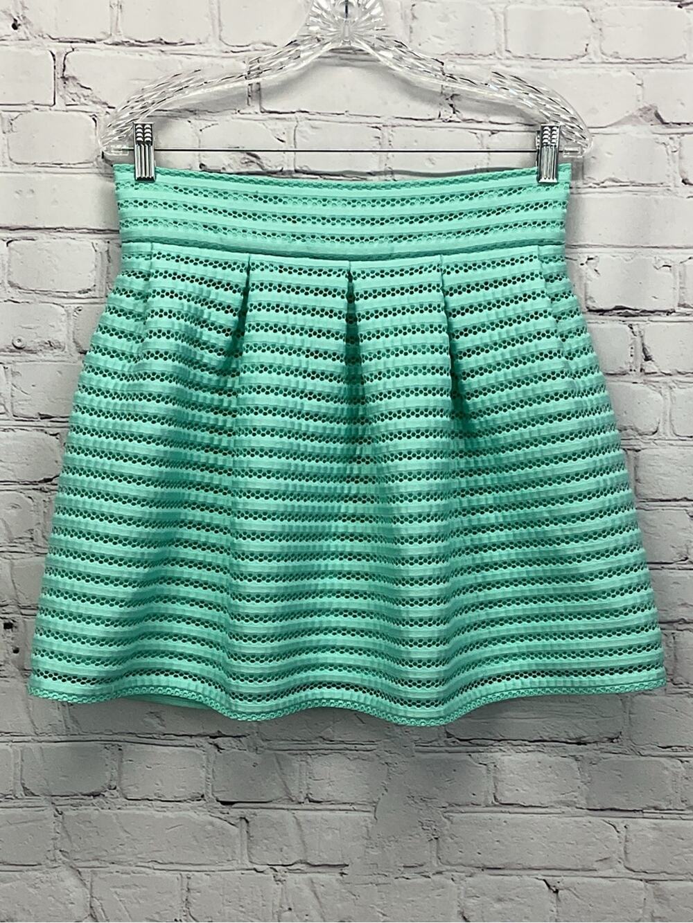 Freestyle Revolution Skirt Women's Size L Mint Green Eyelet Mini Skater Lined